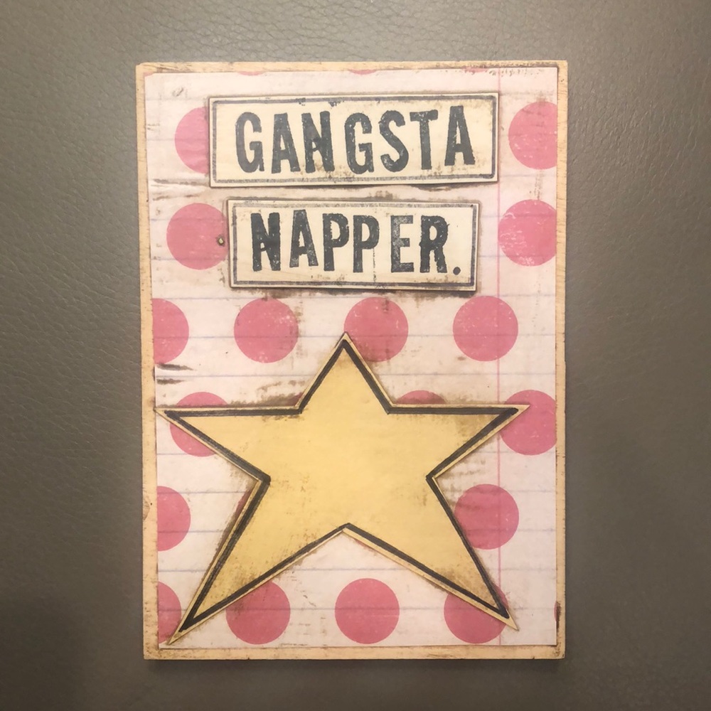 One of a kind Gangsta Napper wall art!